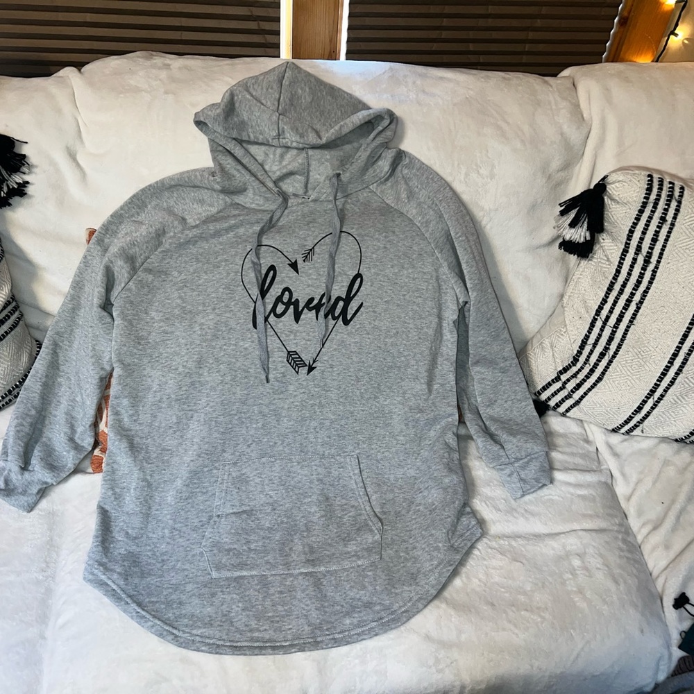 NWT Women's Plus "Love" Pullover Hoodie